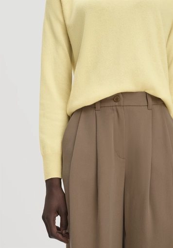 Wide leg twill trousers made from TENCEL™ Lyocell - 2