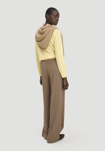 Wide leg twill trousers made from TENCEL™ Lyocell - 3