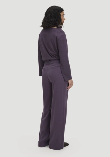 Wide leg twill trousers made from TENCEL™ Lyocell - 1