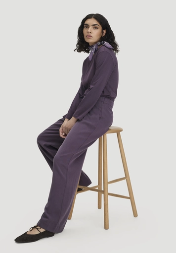 Twill-Hose Wide Leg aus TENCEL™ Lyocell - 3