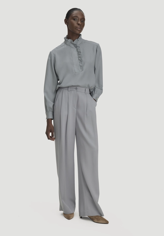 Twill-Hose Wide Leg aus TENCEL™ Lyocell