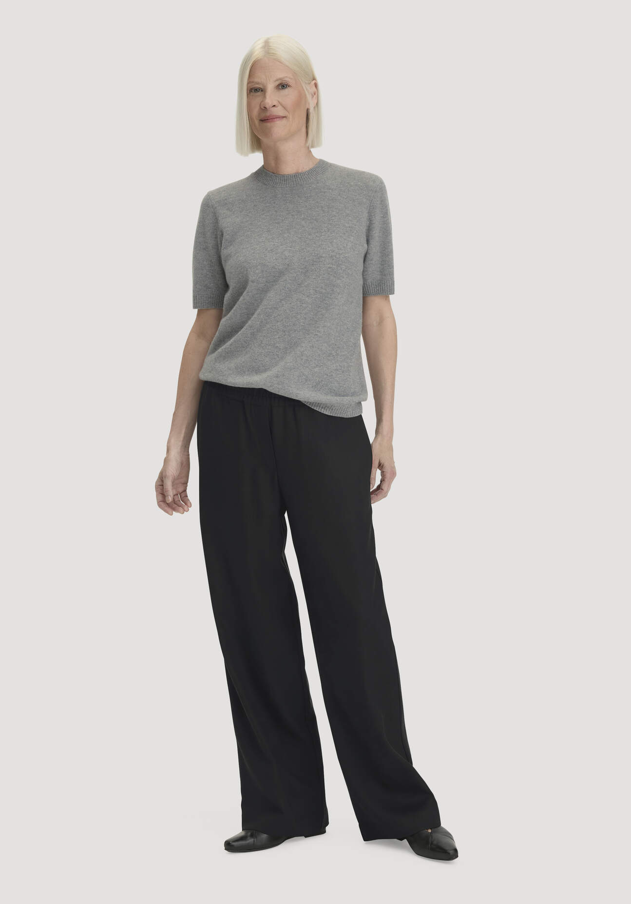 hessnatur Damen Gewebe Hose Wide Leg aus TENCEL™ Lyocell - schwarz Grösse34