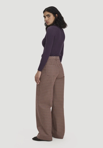 Tweed-Hose Wide Leg Relaxed aus reiner Bio-Baumwolle - 1