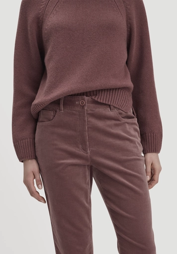 Corduroy trousers, straight leg, made from organic cotton - 2