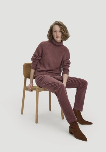 Corduroy trousers, straight leg, made from organic cotton - 3