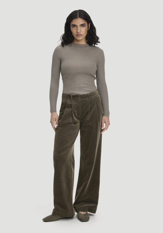 Wide-leg corduroy trousers made from organic cotton