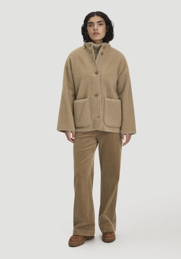 Wollfleece Jacke Boho Oversize aus reiner Bio-Merinowolle - 1