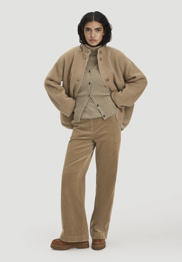 Wollfleece Jacke Boho Oversize aus reiner Bio-Merinowolle - 4