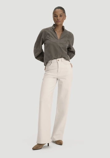 Cord-Bluse Regular aus reiner Bio-Baumwolle - 1