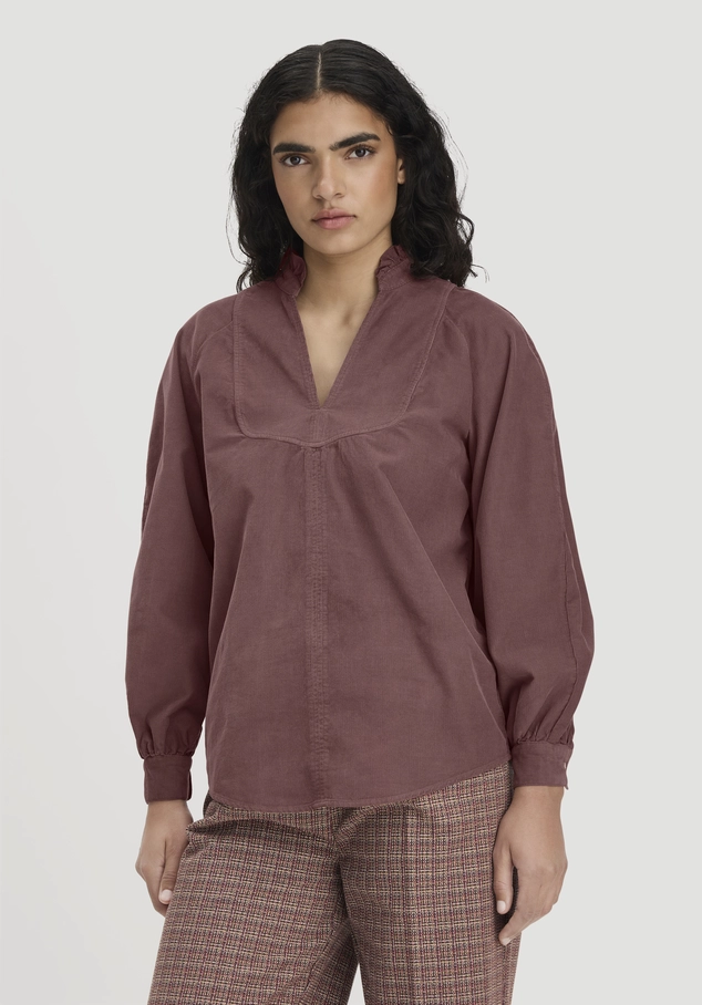 Cord-Bluse Regular aus reiner Bio-Baumwolle
