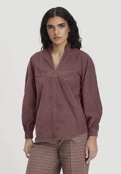 Cord-Bluse Regular aus reiner Bio-Baumwolle
