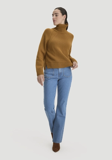 Relaxed knit sweater made from organic merino wool with organic cotton - 1