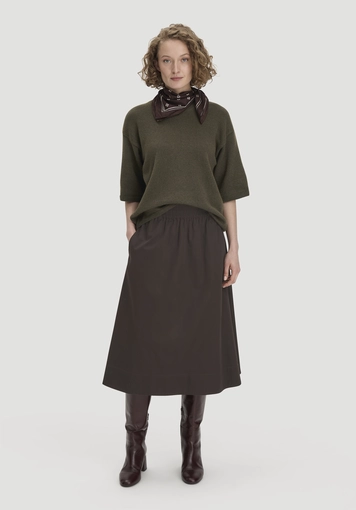 Oversized knit sweater made of organic merino wool with organic cotton - 1