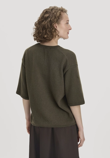 Oversized knit sweater made of organic merino wool with organic cotton - 2