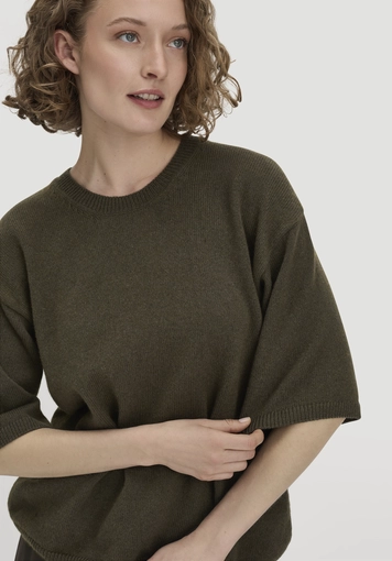Oversized knit sweater made of organic merino wool with organic cotton - 3