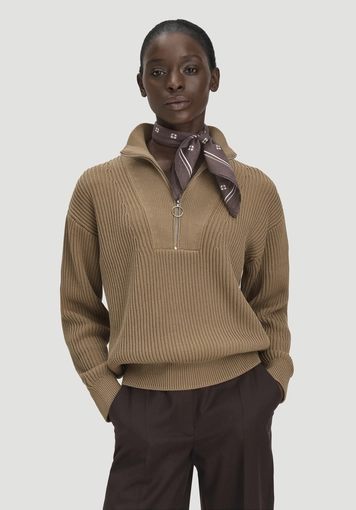 Knitted Troyer Relaxed made of pure organic cotton - 0
