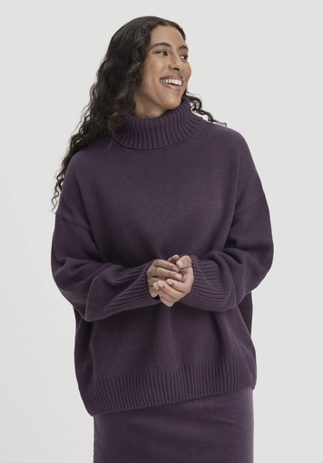 Strick Pullover Oversize aus Bio-Merinowolle mit Bio-Baumwolle - 0