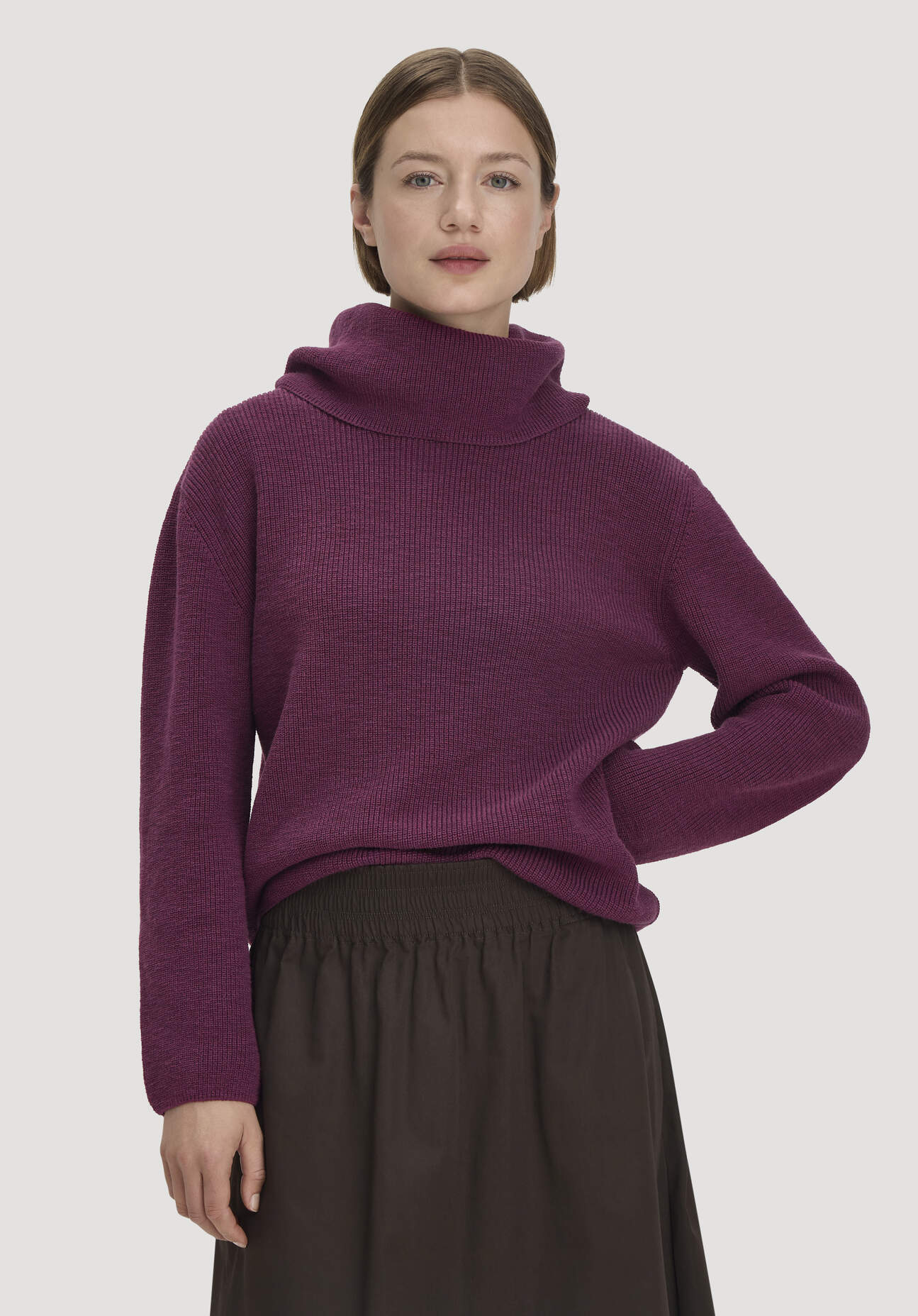 hessnatur Damen Strickpullover Relaxed aus Bio-Baumwolle - rot GrösseL