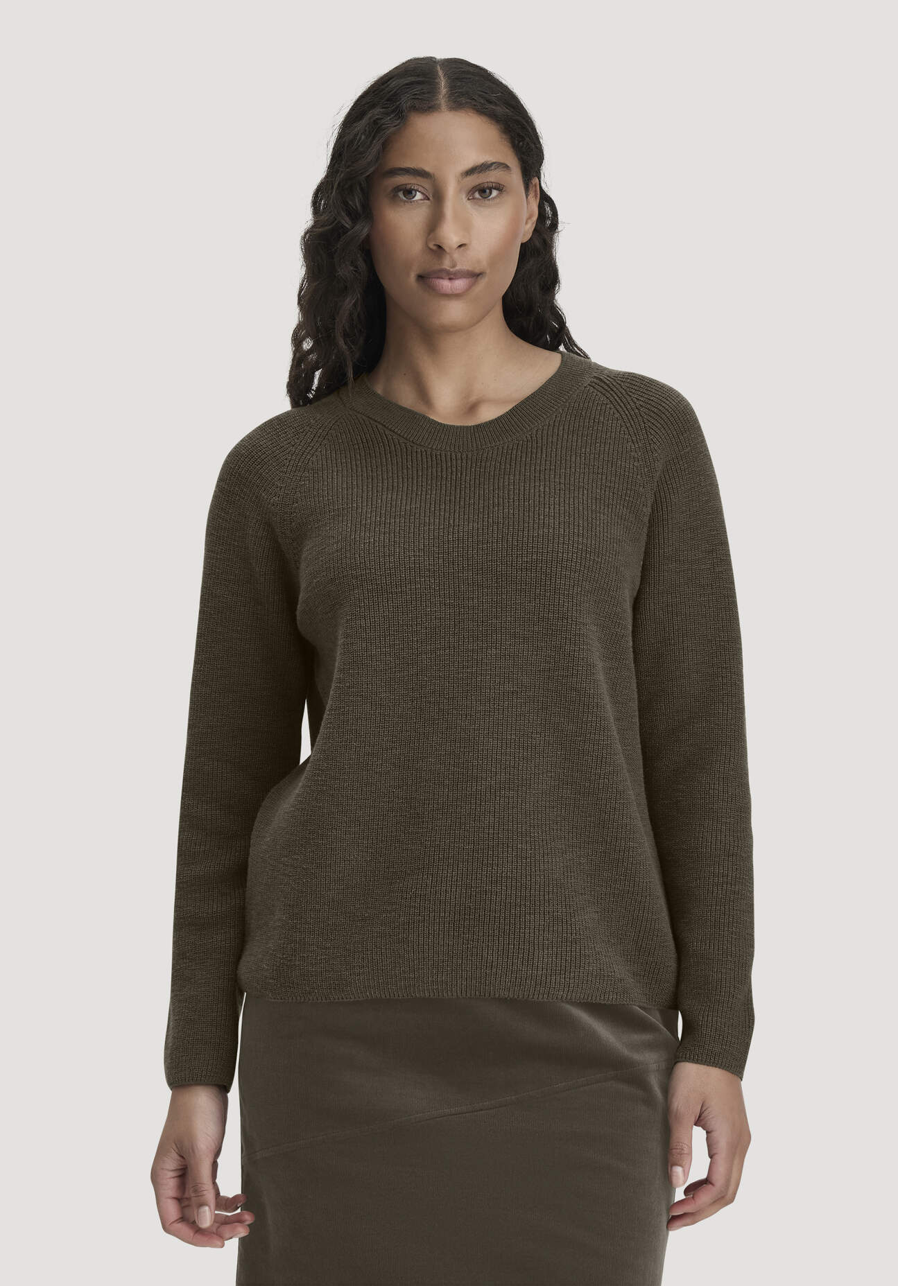 hessnatur Damen Pullover Relaxed aus Bio-Baumwolle - grün GrösseL