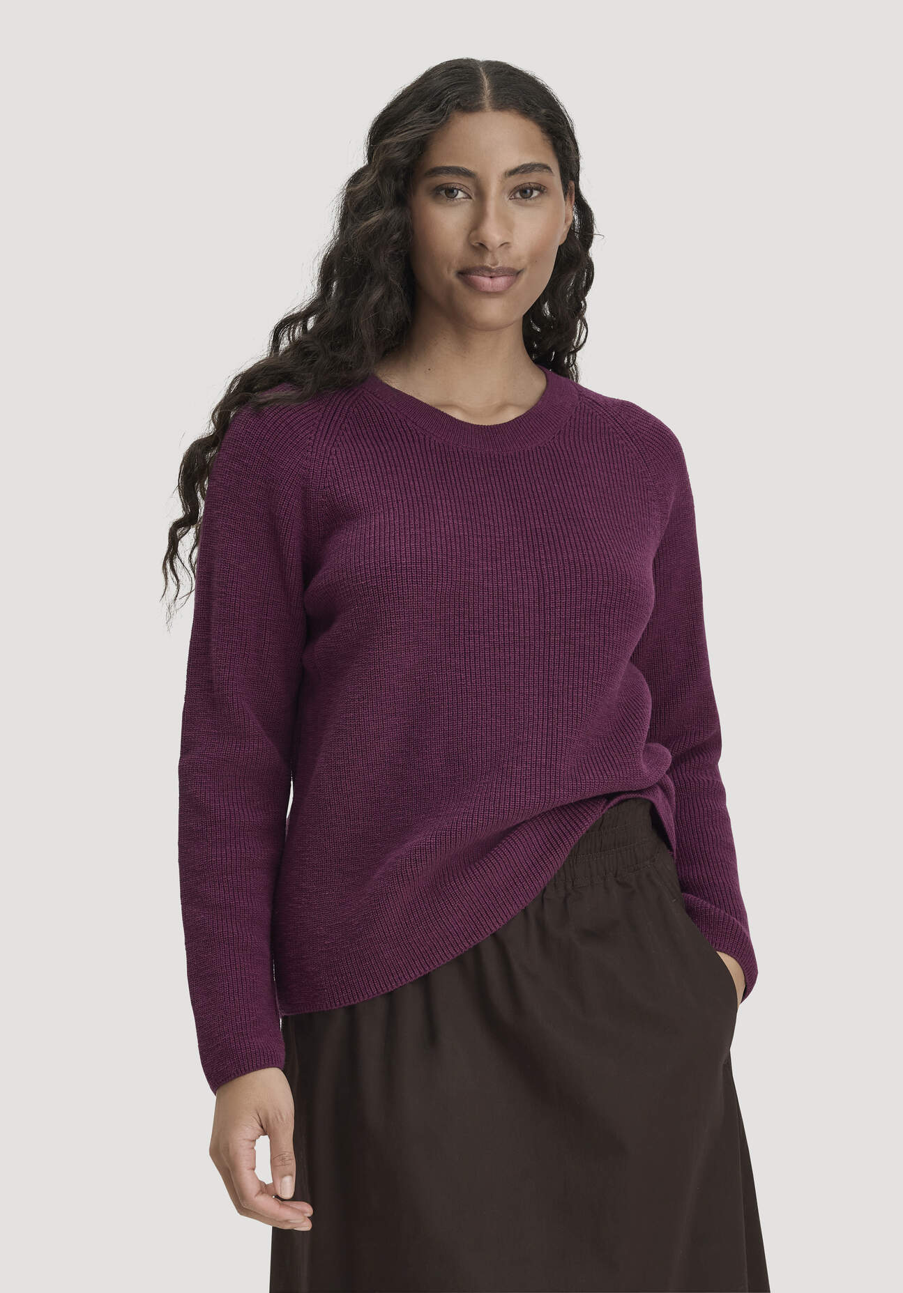 hessnatur Damen Pullover Relaxed aus Bio-Baumwolle - rot GrösseL
