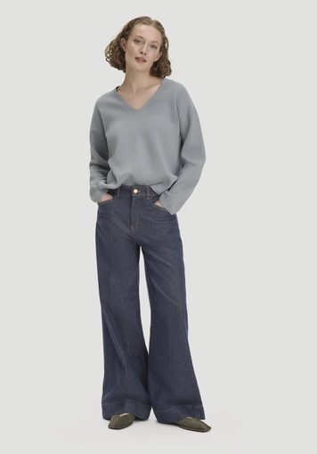 Pullover Oversize aus Bio-Baumwolle mit Schurwolle - 1