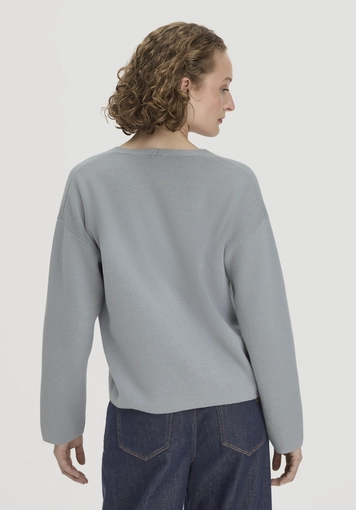 Pullover Oversize aus Bio-Baumwolle mit Schurwolle - 2