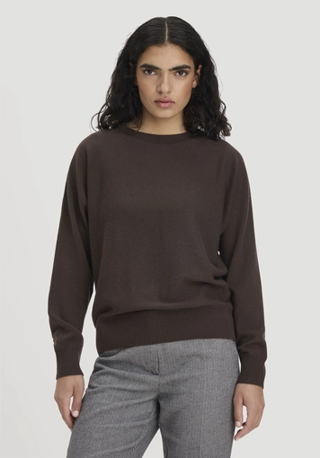 Pullover Relaxed aus Bio-Schurwolle mit Cashmere - 0