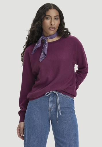 Pullover Relaxed aus Bio-Schurwolle mit Cashmere - 0