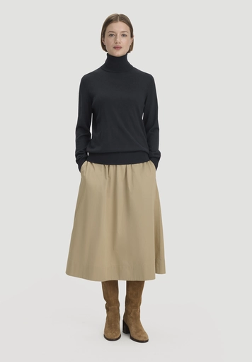Rollkragenpullover Relaxed aus reiner Bio-Merinowolle - 1
