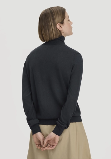 Rollkragenpullover Relaxed aus reiner Bio-Merinowolle - 2