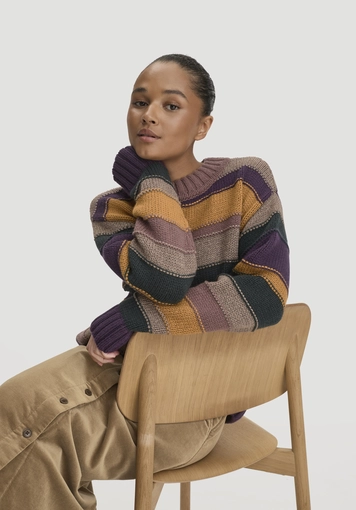 Pullover Oversize aus Schurwolle und Bio-Baumwolle - 4