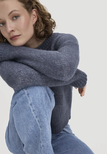 Relaxed sweater made of alpaca with organic cotton - 3