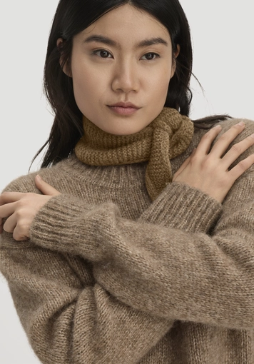 Relaxed knit sweater made of alpaca with organic cotton - 3