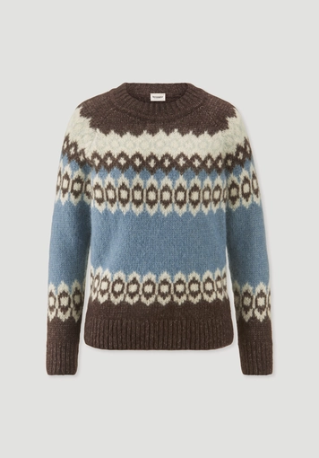 Stick Pullover Relaxed aus Alpaka und Bio-Baumwolle