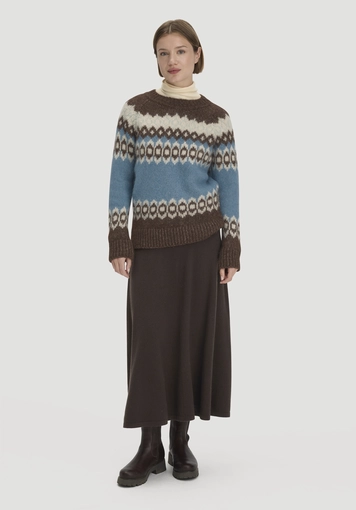 Stick Pullover Relaxed aus Alpaka und Bio-Baumwolle - 1