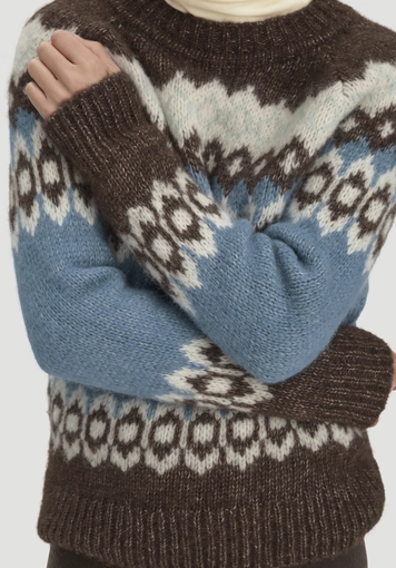 Stick Pullover Relaxed aus Alpaka und Bio-Baumwolle - 3