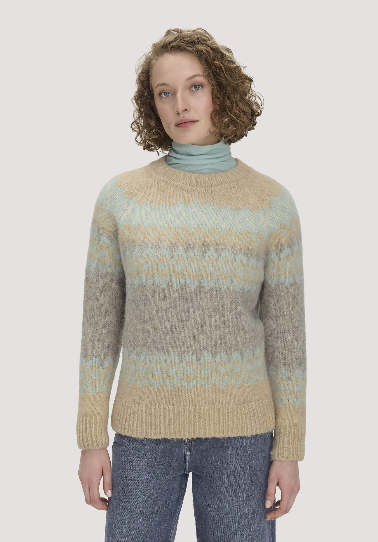 hessnatur Damen Stick Pullover Relaxed aus Alpaka und Bio-Baumwolle - grau - Größe XL