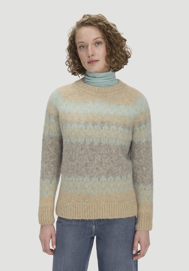 Stick Pullover Relaxed aus Alpaka und Bio-Baumwolle