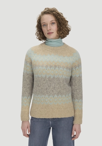Stick Pullover Relaxed aus Alpaka und Bio-Baumwolle - 0
