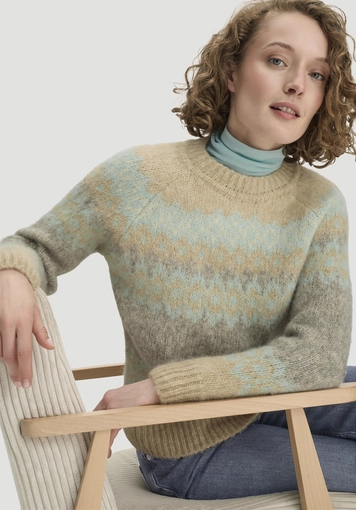 Stick Pullover Relaxed aus Alpaka und Bio-Baumwolle - 3