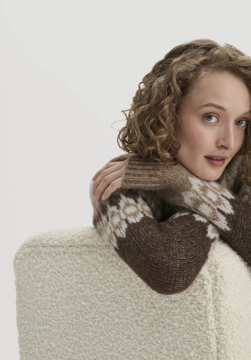 Stick Pullover Relaxed aus Alpaka und Bio-Baumwolle - 3