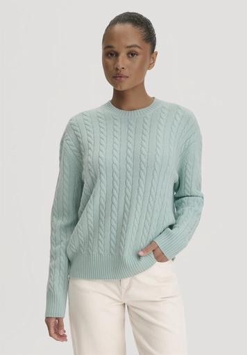 Pullover Oversize aus Bio-Schurwolle mit Cashmere - 0