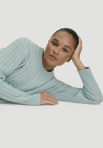 Pullover Oversize aus Bio-Schurwolle mit Cashmere - 3