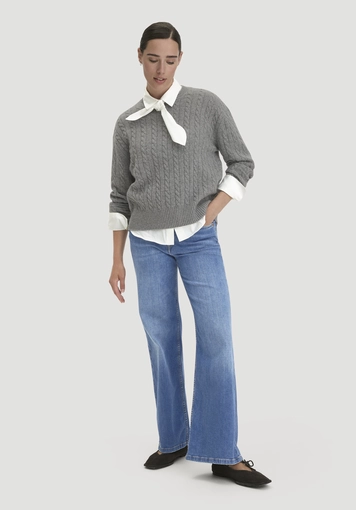 Pullover Oversize aus Bio-Schurwolle mit Cashmere - 1