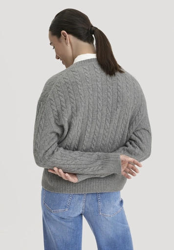 Pullover Oversize aus Bio-Schurwolle mit Cashmere - 2