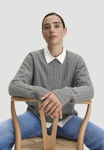 Pullover Oversize aus Bio-Schurwolle mit Cashmere - 3