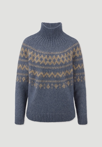 Rollkragenpullover Relaxed aus Alpaka und Bio-Baumwolle Rollkragenpullover Relaxed aus Alpaka und Bio-Baumwolle