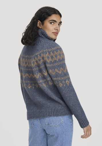 Rollkragenpullover Relaxed aus Alpaka und Bio-Baumwolle - 2