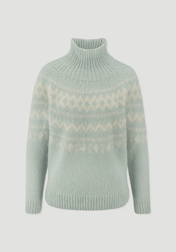 Rollkragenpullover Relaxed aus Alpaka und Bio-Baumwolle - 5