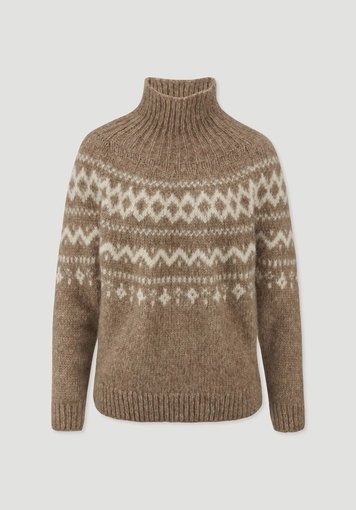 Rollkragenpullover Relaxed aus Alpaka und Bio-Baumwolle - 5